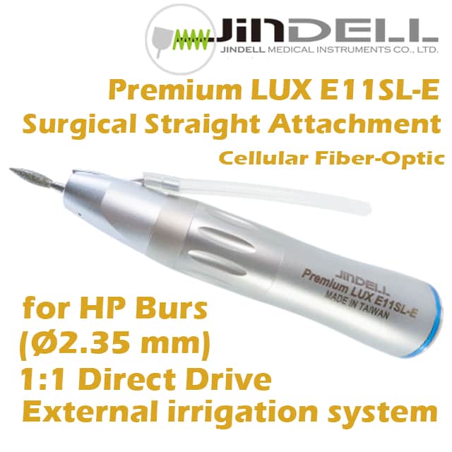 外部注水冷卻式不銹鋼 1:1等速 口腔外科手術用 HP Burs (Ø2.35 mm) 帶光纖直機