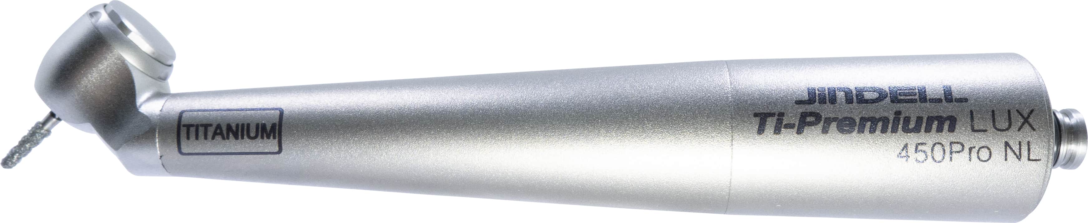 JinDELL Ti-Premium LUX 450Pro NL 純鈦握柄45度角頭光纖高速牙科手機